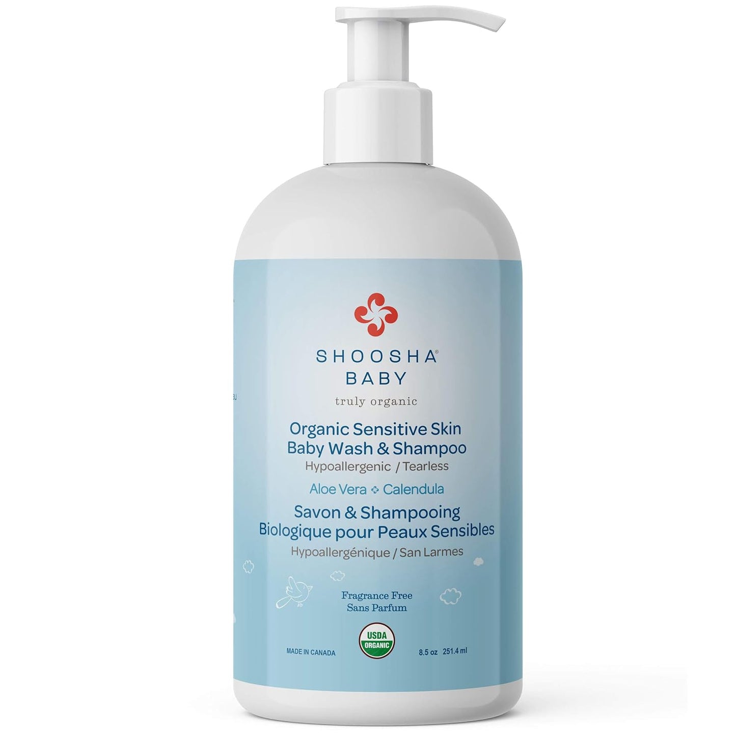 Shoosha USDA certified Organic Shampoo and Body Wash for babies and kids, Great for Sensitive Skin, All natural made from food grade ingredients, Fragrance and Tear Free, Hypoallergenic - Clarissa Maxwell