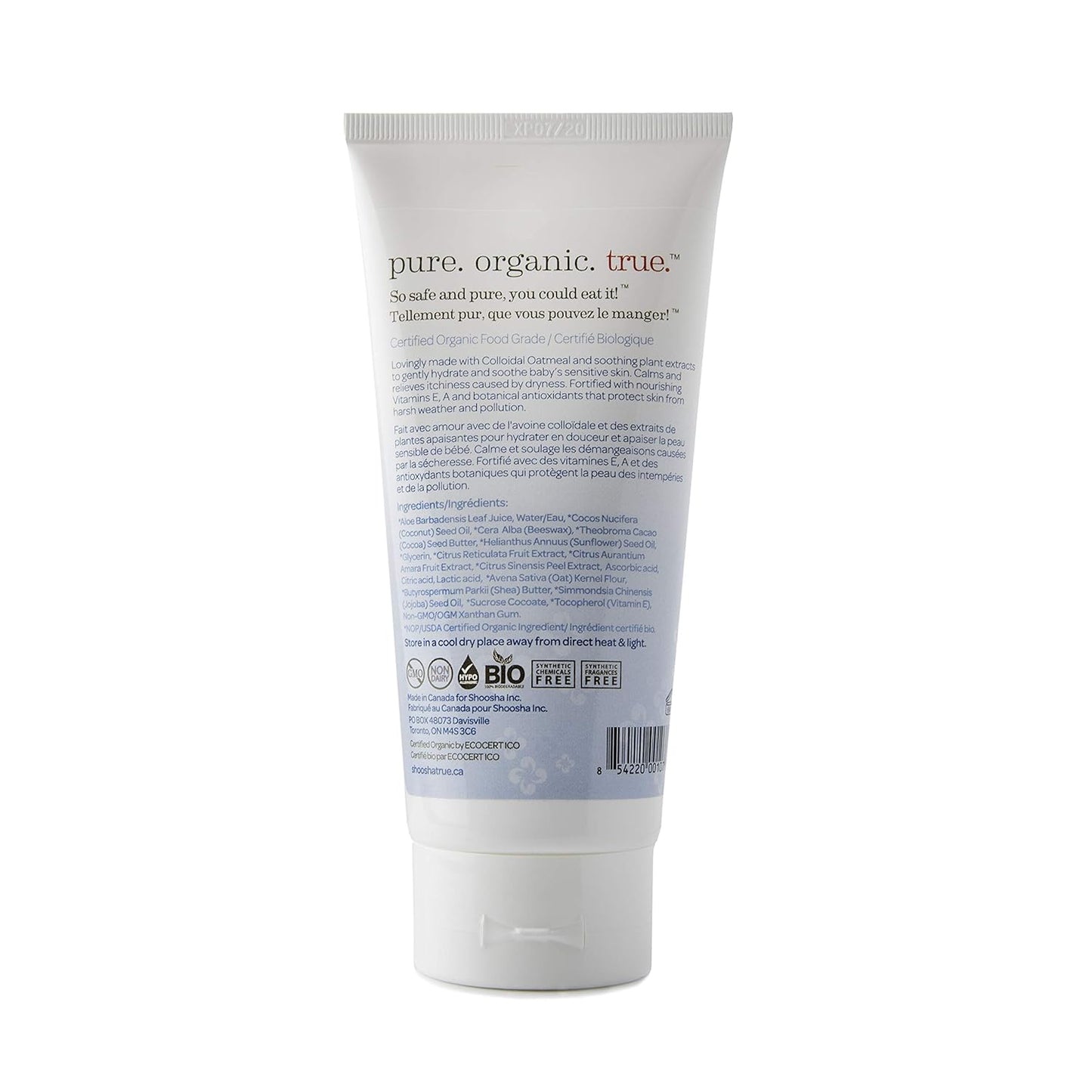 Shoosha Sensitive Skin Organic Face & Body Lotion Unscented - Clarissa Maxwell 