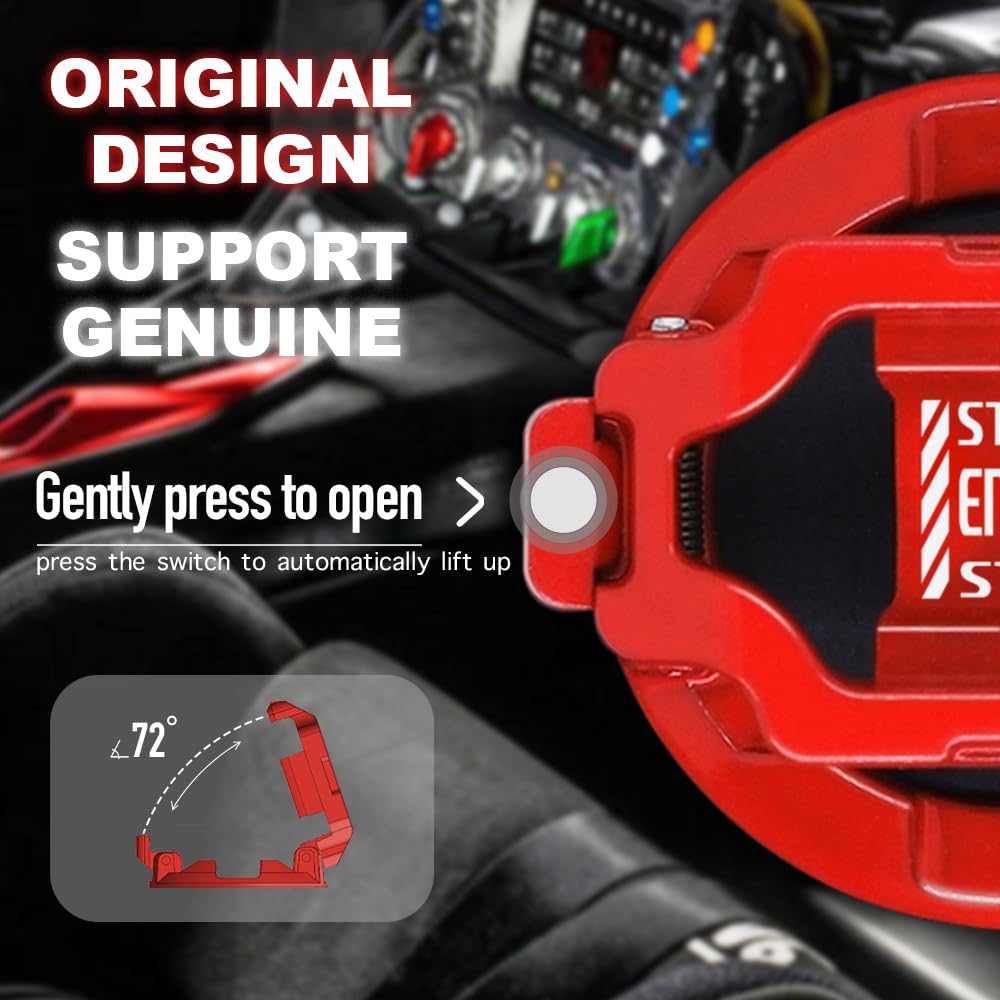 Car Start Stop Button Cover. Engine Start Stop Cover Protection. Compatible with Most Cars. Available in Red and Black. A Great Car Interior Accessories. - Clarissa Maxwell 