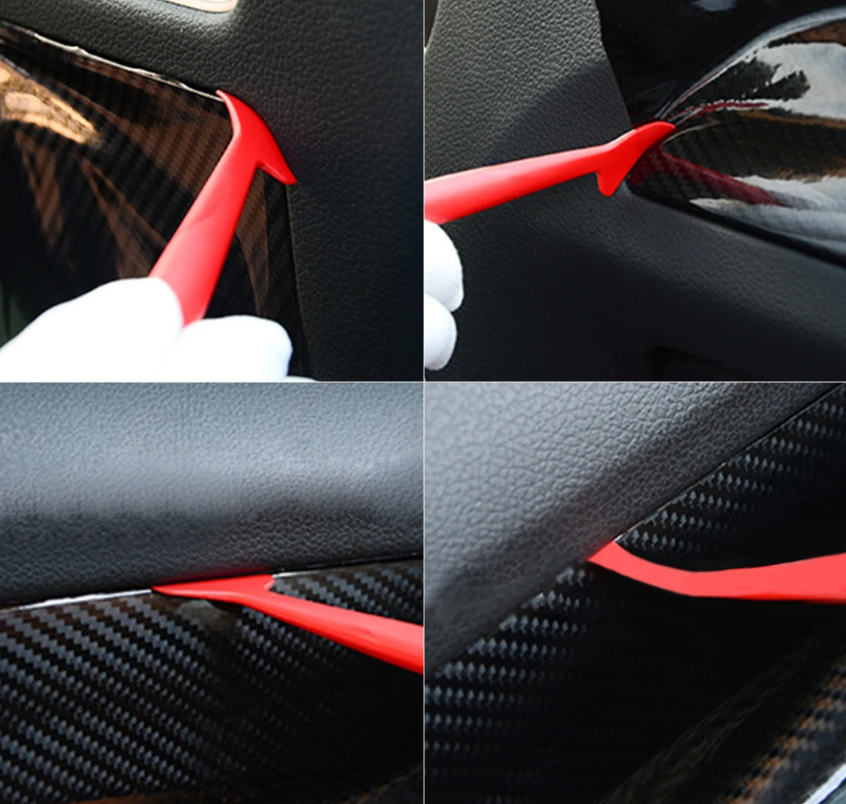 Vinyl Car Wrapping Flexible Micro Squeegee Curves Slot Tint Tool Set: 3-in-1 with Varying Hardness for Installing Vehicle Wraps and Auto Stickers - Clarissa Maxwell 