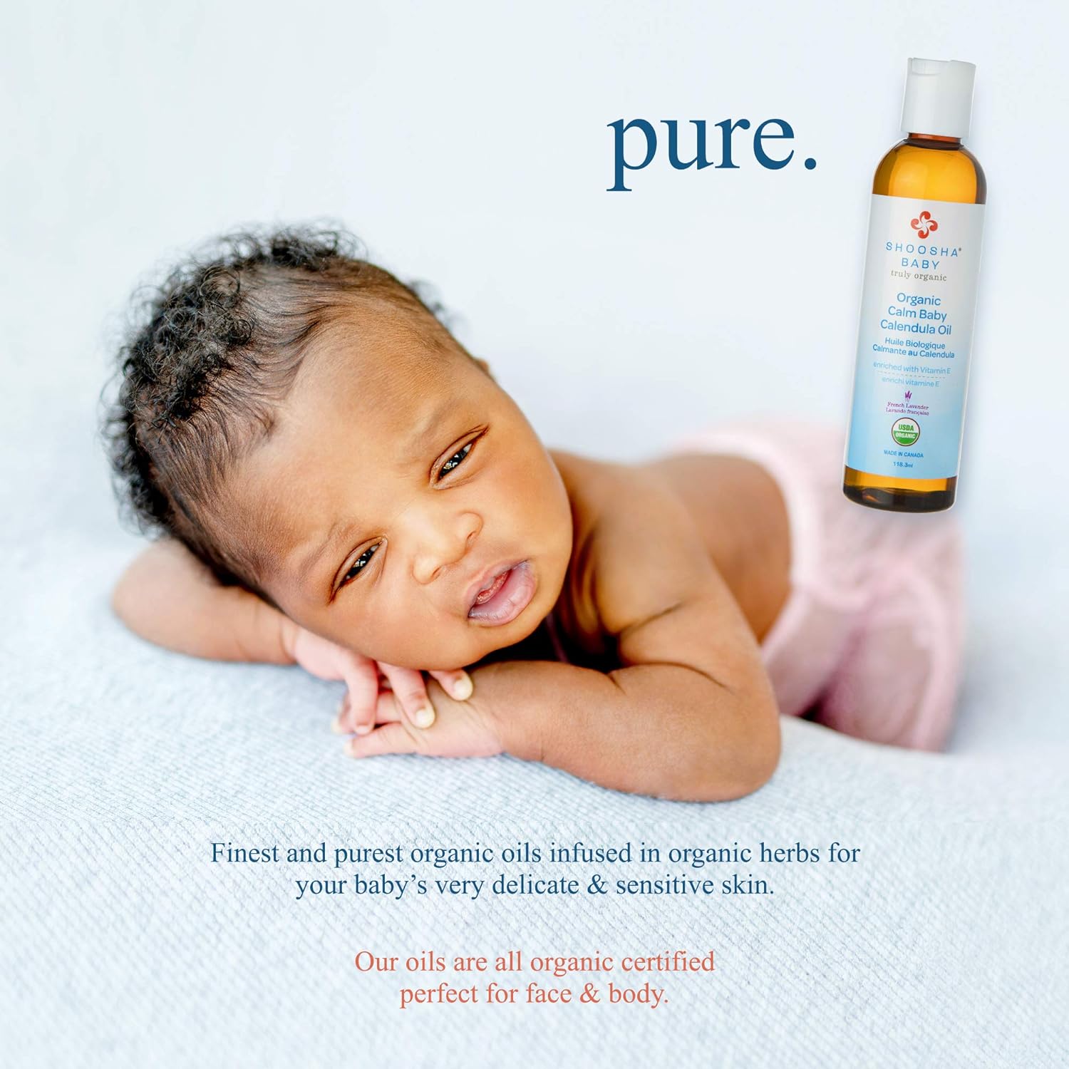 Shoosha Organic Calendula Oil French Lavender, for Babies, Real Calendula Oil, Calendula Massage Oil Moisturizer, Hypoallergenic, Gluten-Free, 100% Biodegradable - Clarissa Maxwell 