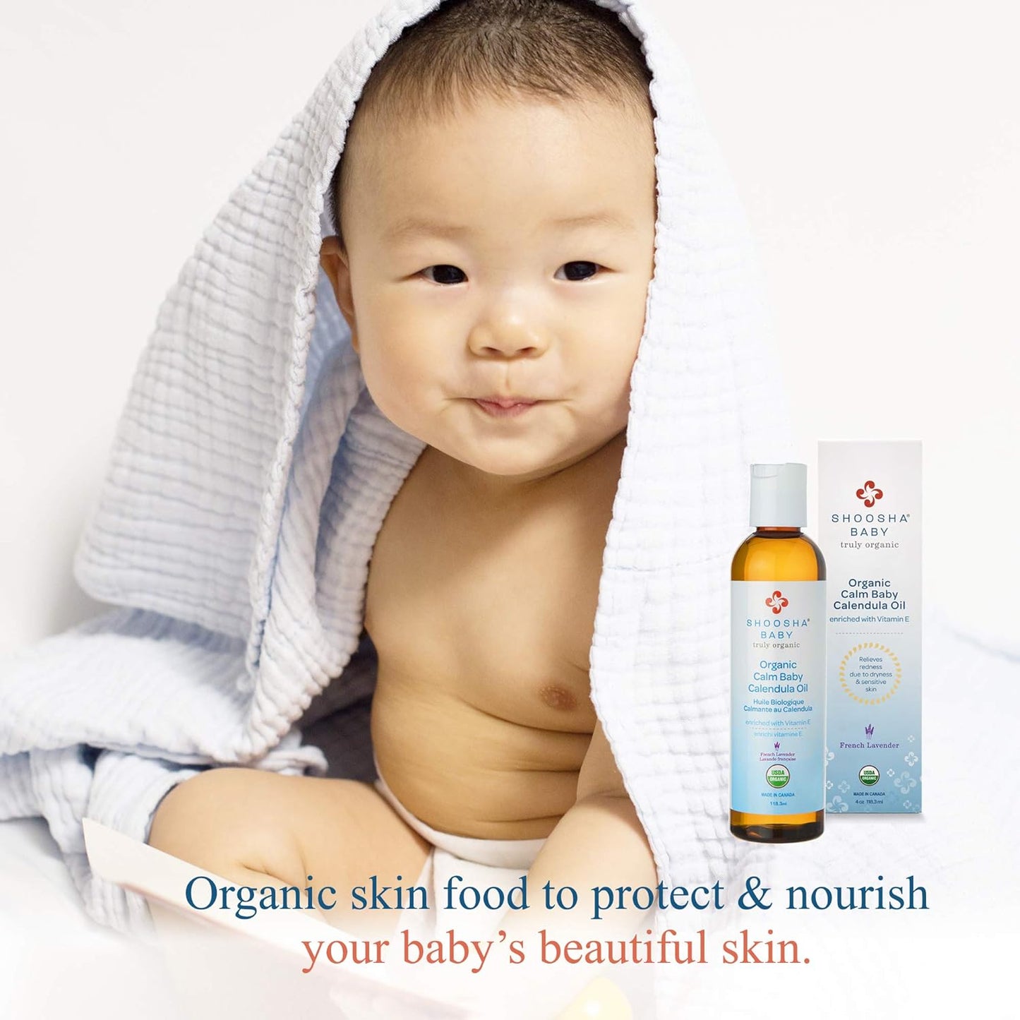 Shoosha Organic Calendula Oil French Lavender, for Babies, Real Calendula Oil, Calendula Massage Oil Moisturizer, Hypoallergenic, Gluten-Free, 100% Biodegradable - Clarissa Maxwell 