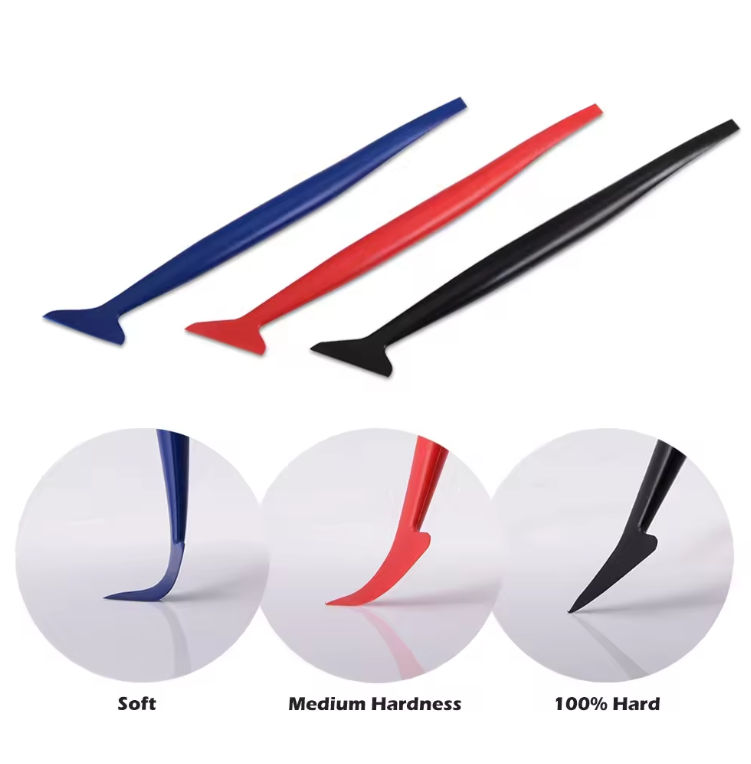 Vinyl Car Wrapping Flexible Micro Squeegee Curves Slot Tint Tool Set: 3-in-1 with Varying Hardness for Installing Vehicle Wraps and Auto Stickers - Clarissa Maxwell 